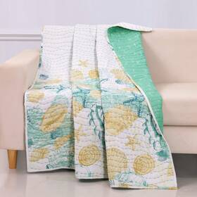 Barefoot Bungalow 636047416353 Cascade Pillow Sham-aqua