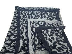 Barefoot Dreams 808460132978 Cozy Chic In The Wild Leopard Throw Blanket Carbon Black