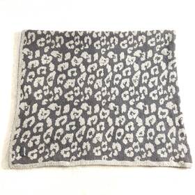 Barefoot Dreams 808460563512 Cozy Chic In The Wild Throw Blanket 54 Inch X 72 Linen Gray Leopard