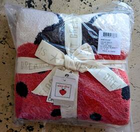 Bdbcc25292 Barefoot Dreams Cozychic Love Bug Receiving Blanket Soft To The Touch