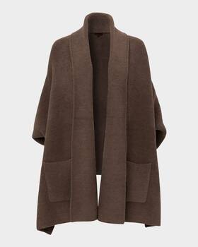 Bdwcc22102 Barefoot Dreams Cozychic Blanket Wrap Womens 8 Brown Knitted Cardigan Qlw522