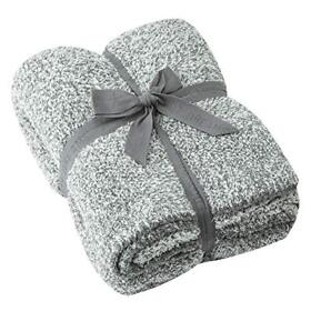 Barefoot Dreams Cozy Chic Heathered Throw Graphite White One Size
