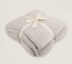 Bdhcc22329 Barefoot Dreams H474936 45x60 Blanket Throw Cozychic Stacked Rib Border Almnd