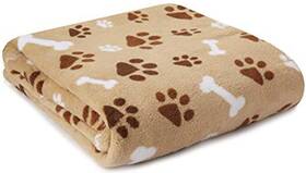 Bbo 711599203283 Justhome Fun Print Soft Cozy Lightweight 50 X 60 Fleece Throw Blanket Tan Wi