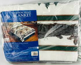 Beacon 042973556931 Fashion Print Blanket High Country Deer Fits Twin Or Full Bed 72x90
