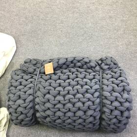 Cnag20 Bearaby Gray Cotton Napper Weighted Knit Throw Blanket Soft Organic Nwt