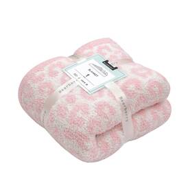 Bxs0001 Bearberry Fuzzy Leopard Knitted Throw Blanket Soft Cozy Warm Microfiber Blank