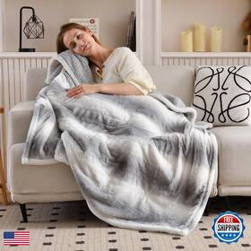 B0f6llnpb6 Bearhug Heated Blanket 6 Heat Settings Electric 4-hour Auto Shut-off