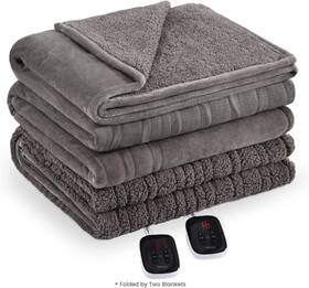 Bhebts-t1090 Bearhug New King 100 Inch X90 Electric Heated Blanket Dual Control 10 Heat Levels