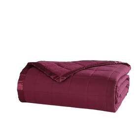 Beatrice Home Fashions 655385043670 Down Alternative Solid Color Blanket King Cabernet
