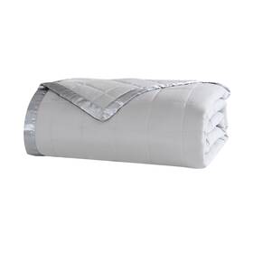 Beatrice Home Fashions 655385960199 Down Alternative Solid Color Blanket Twin Gray