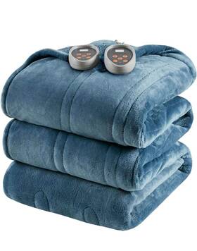 2877967 Beautyrest Heated Microlight To Berber Blanket Kind Blue