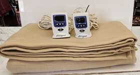 Beautyrest 675716705541 Plush Luxury Heating Blanket Queen Size 84x90 Beige Dual Control