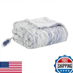 B082plqlmh Beautyrest Zuri Reversible Faux Fur To Mink Electric Blanket Auto Shut Off