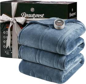 Br54-0378 Beautyrest Microlight To Sherpa Electric Blanket Throw Heat Settings Full
