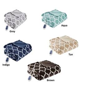 Br54-0540 Beautyrest Heated Ogee Throw - 60 Inch W X 70 L
