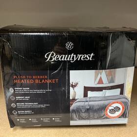 Br54-0648 Beautyrest Heated Blanket Queen Size Electric Indigo Color