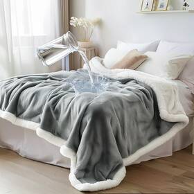 Bedding Aid 628124208739 Waterproof Blanket Queen Size Double-sided Cozy Fleece Mess-free Leak-proo