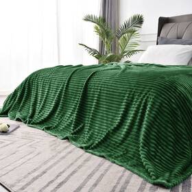 Bedelite 762917253015 Fleece Blanket Queen Size 3d Ribbed Jacquard Soft Warm Decorative Fuzz