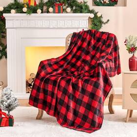 B08nvw6w95 Bedelite Red Black Plaid Flannel Fleece Twin Blanket 60 Inch X80 Couch Bed Soft Warm