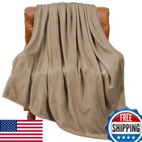 B0c6d9m1h8 Bedelite Camel Fleece Throw Blanket For Couch And Bed Luxury Plush Cozy 50x60