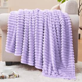 Beusc1pdu6tw Bedelite Fleece Blanket Twin Size 3d Ribbed Jacquard Soft And Warm Decorati