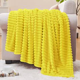 Beusc1pdy5tw Bedelite Fleece Blanket Twin Size 3d Ribbed Jacquard Soft And Warm Decorati