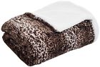 Bedford Home Fleece Blanket With Sherpa Backing King Mink 886511306837