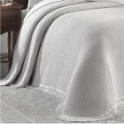 Lbbd14230 Bedspread Lamont Jacquard Grey-white Woven Full