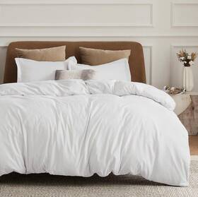 Bedsure 841745117918 White Duvet Cover Queen Size 90 Inch X No Comforter New