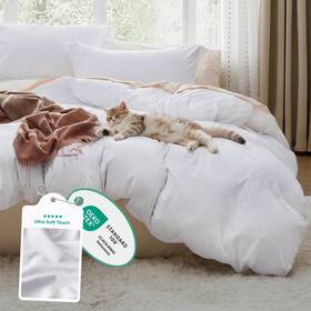 Bedsure 841745155996 White California King 104 Inch X 98 00 - No Comforter