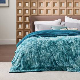 Bedsure 841745161232 Fuzzy Blanket King Size - Teal Soft And Comfy Sherpa Plush Furry