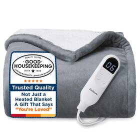 B0bzr6ybhk Bedsure Heated Blanket Throw - Fast Heating Electric Soft Flannel 50 Inch X60