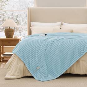 B0f6c1gtgg Bedsure Full Electric Heated Blanket 72x84 Flannel 6 Heat 10-timer Light Blue