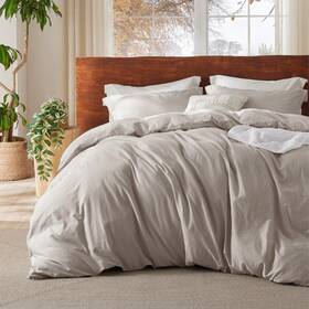Bedsure Us000182rtw 100% Washed Cotton Twin 68 Inch X 90 10 - Natural No Comforter