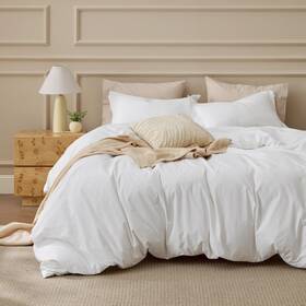 Us000212wck Bedsure 100% California King 104 Inch X 98 01 - Natural White No Comforter