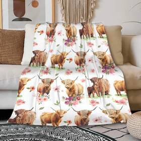 Befood 402823465068 Highland Cow Blanket Gifts For Women Ultra Soft Cozy Plush Fleece Warm Th