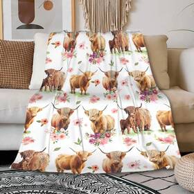 Befood 445051065050 Highland Cow Blanket - Ultra Soft Cozy Plush Fleece Warm Throw For Women Gi