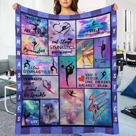 Begarm 692912999927 Gymnastics Lovers Kids Blanket Gymnast Gifts For Girls Teens Women Birthday G