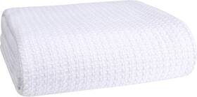 03408 Belizzi Home Elvana 100% Cotton Bed Blanket Twin 60 Inch X90 White