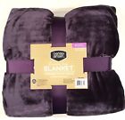 Berkley Jensen Luxurious Plush Blanket King Purple 112 In X 92 888670037003