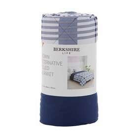 1590117 Berkshire Reversible Down Alternative Blanket By Life Blue Queen Size