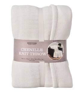 1796289 Berkshire Chenille Knit Throw 60 Inch X 70