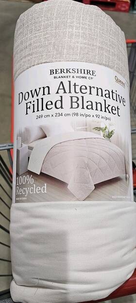 Berkshire 198062173449 Blanket And Home Down Alternative Filled Queen Size 98 Inch X92