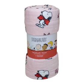 Berkshire 198062883539 Peanuts Snoopy Velvetloft Plush Throw Blanket By 60 Inch X70 Oversized