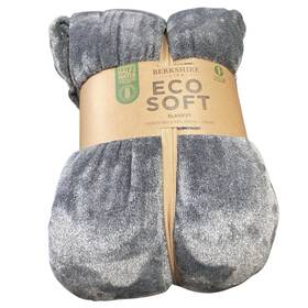 Berkshire 791551655756 Life Gray Eco Soft Blanket Queen Size 98 Inch X 92 New