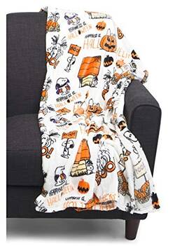 Berkshire Blanket 679043487446 Peanuts Great Pumpkin 50 Years Anniversary Halloween Plush Snoopy