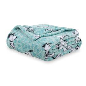 Berkshire Blanket 791551005360 Peanuts Velvetloft Cute Character Snoopy Plush Springtime Fl
