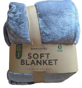 Berkshire Blanket 791551706342 Life Soft Neutral Gray King Size 112 Inch X 92 Ecothread Nip
