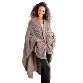 E0568-os-21l Berkshire Blanket Wearable Cape Wrap For Adults Teens - Cozy Plush One Size